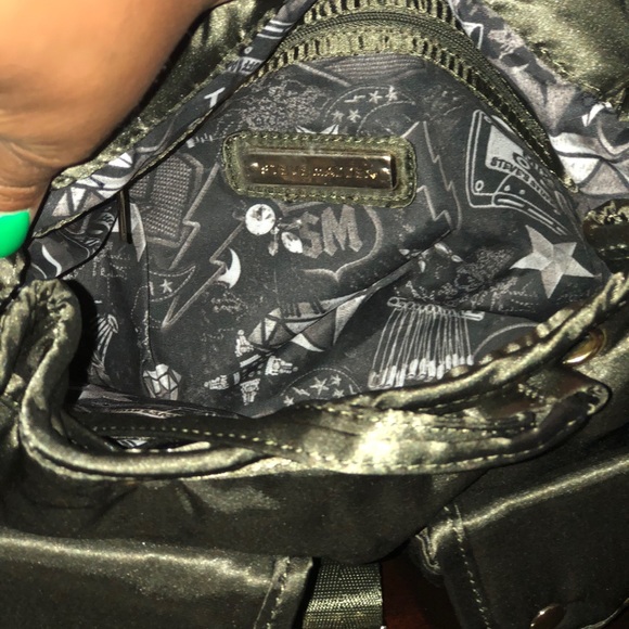 Steve Madden Olive Green Satin Backpack - Picture 5 of 5